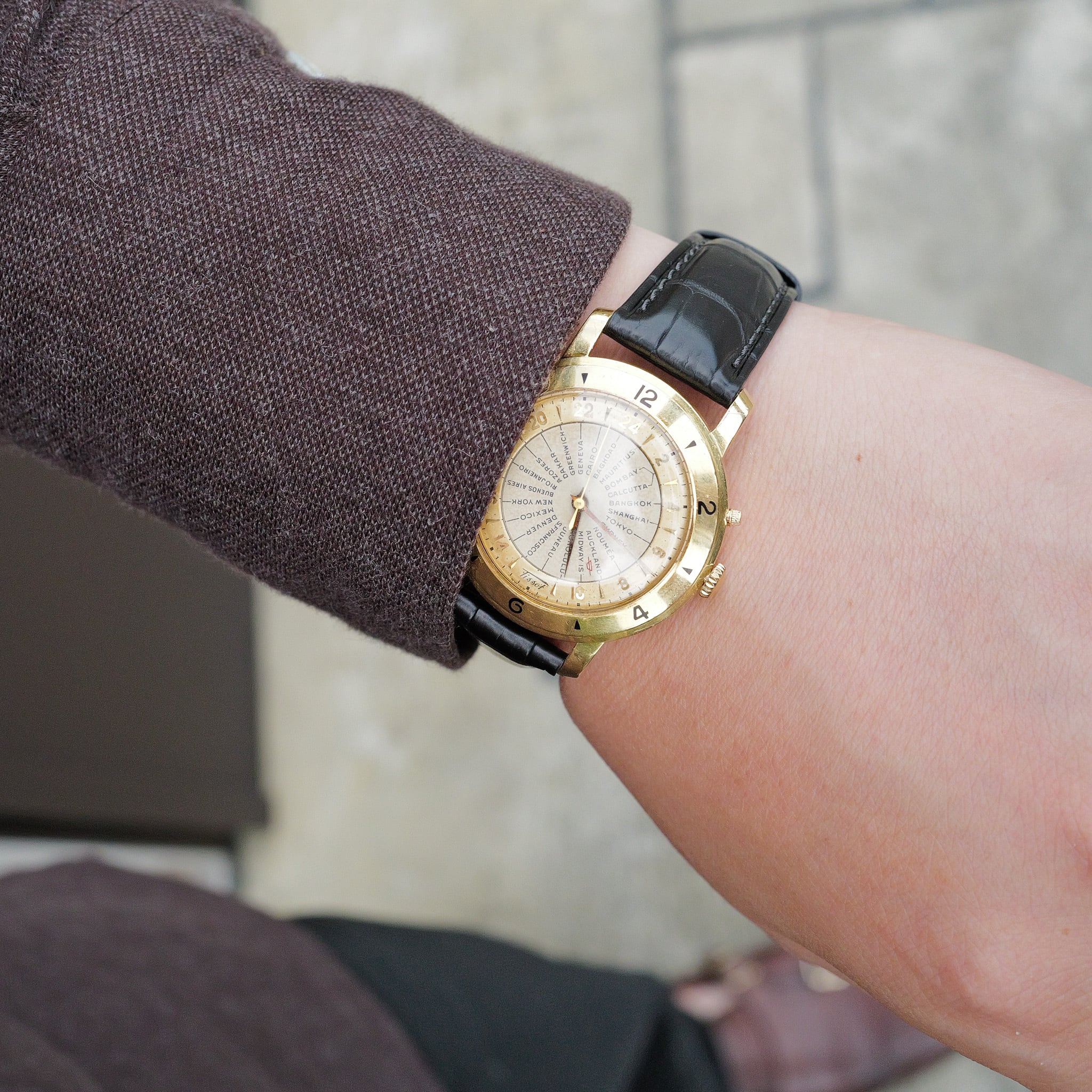 TISSOT ナビゲーターワールドタイム 18Kモデル ハーフローター