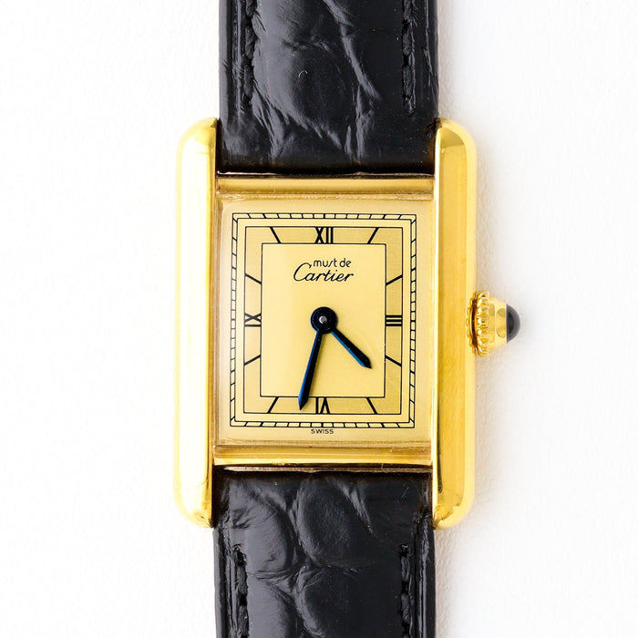 Cartier / Must de Cartier Tank / SM / 石英 / Must坦克 SM 迷你款 羅馬數字錶盤