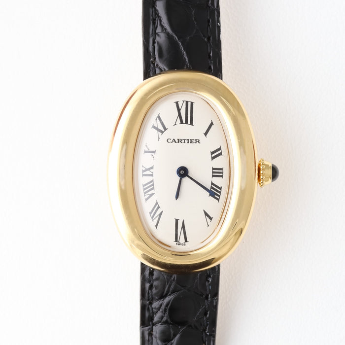 Cartier / Baignoire / SM / Quartz / Yellow Gold / ベニュワール SM ゴールド 純正レザーバンド