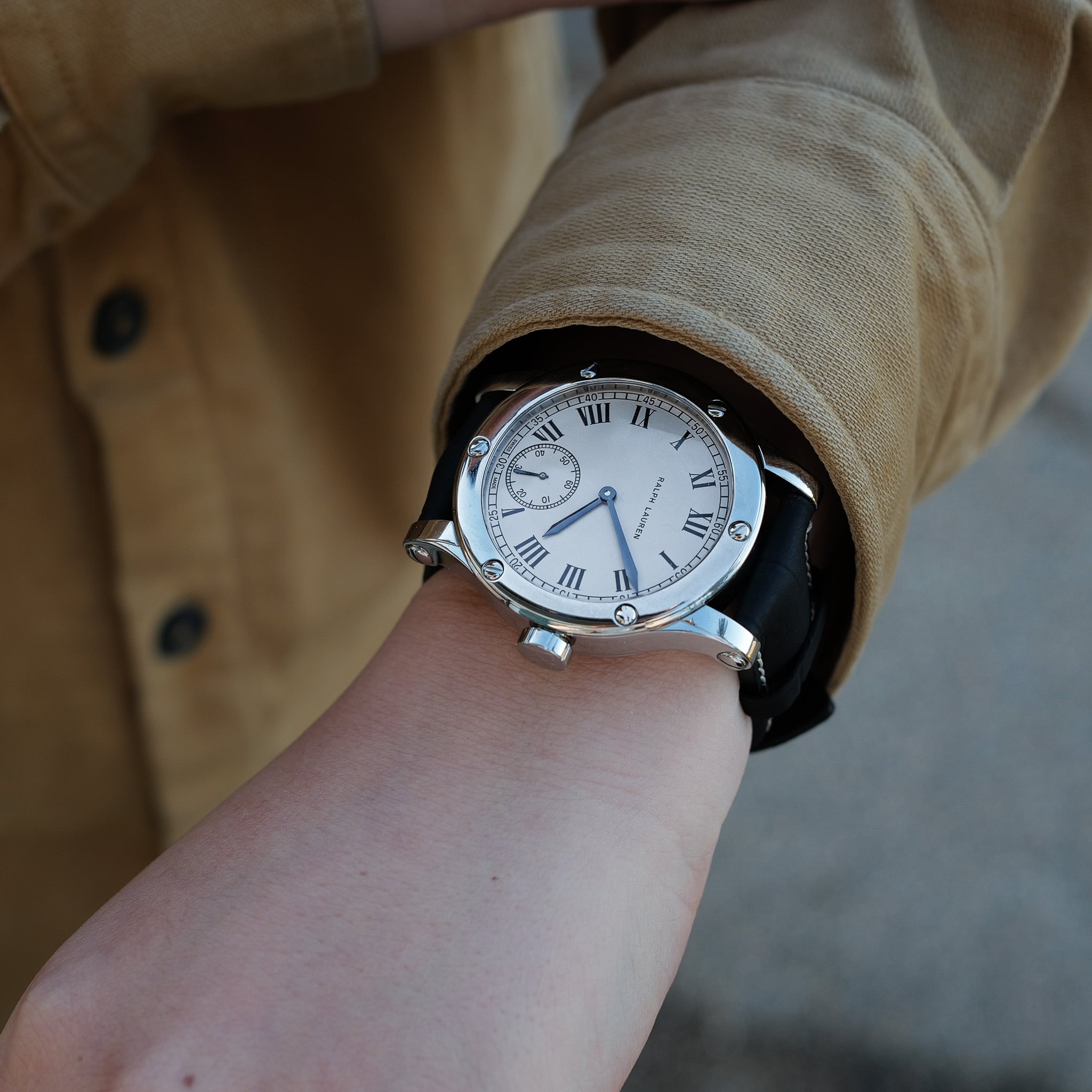 ラルフローレン スポーティング クラシック 45mm　裏スケ　ジョーンズ・キャリバー