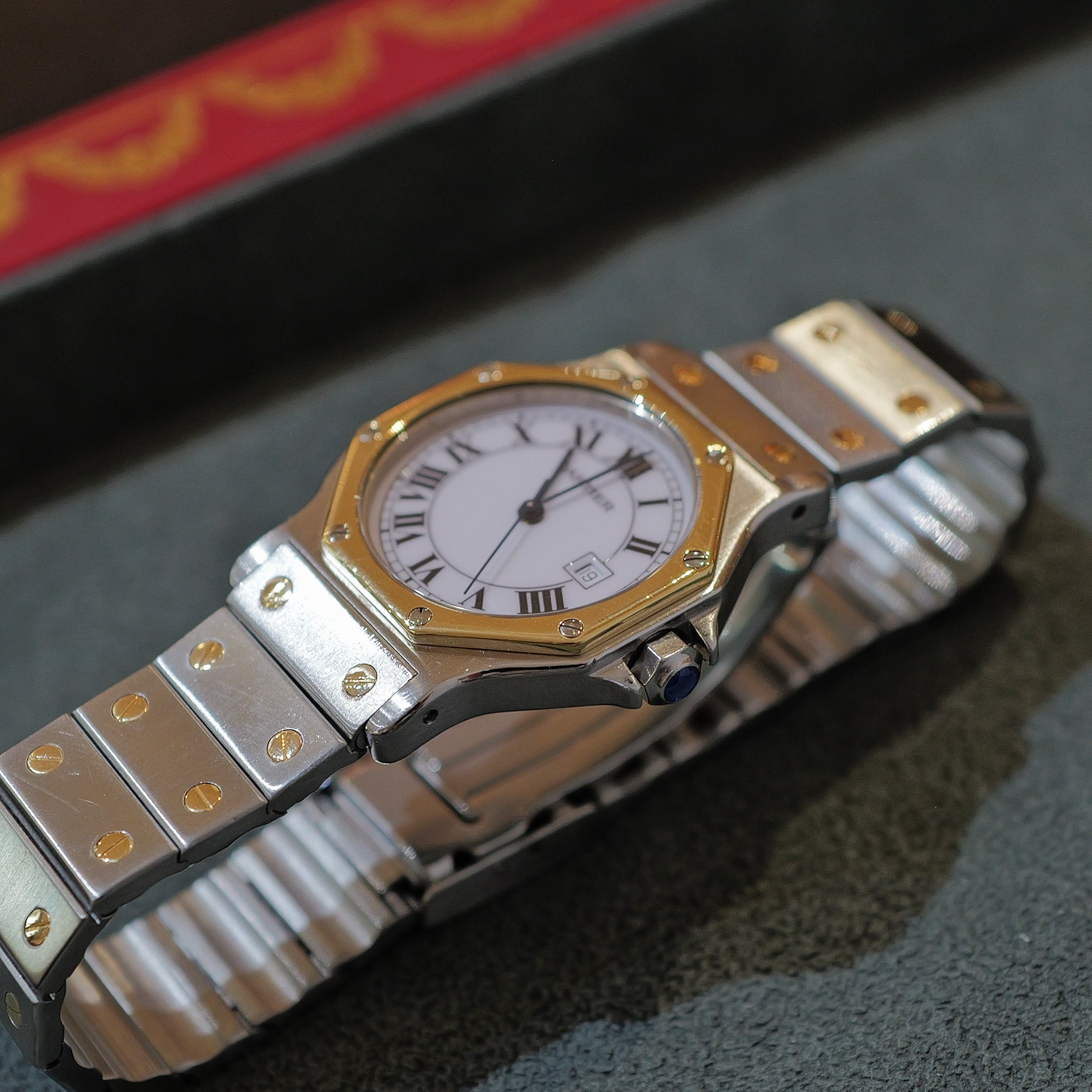 カルティエ サントスオクタゴン LM コンビ 自動巻き SWISS MADE