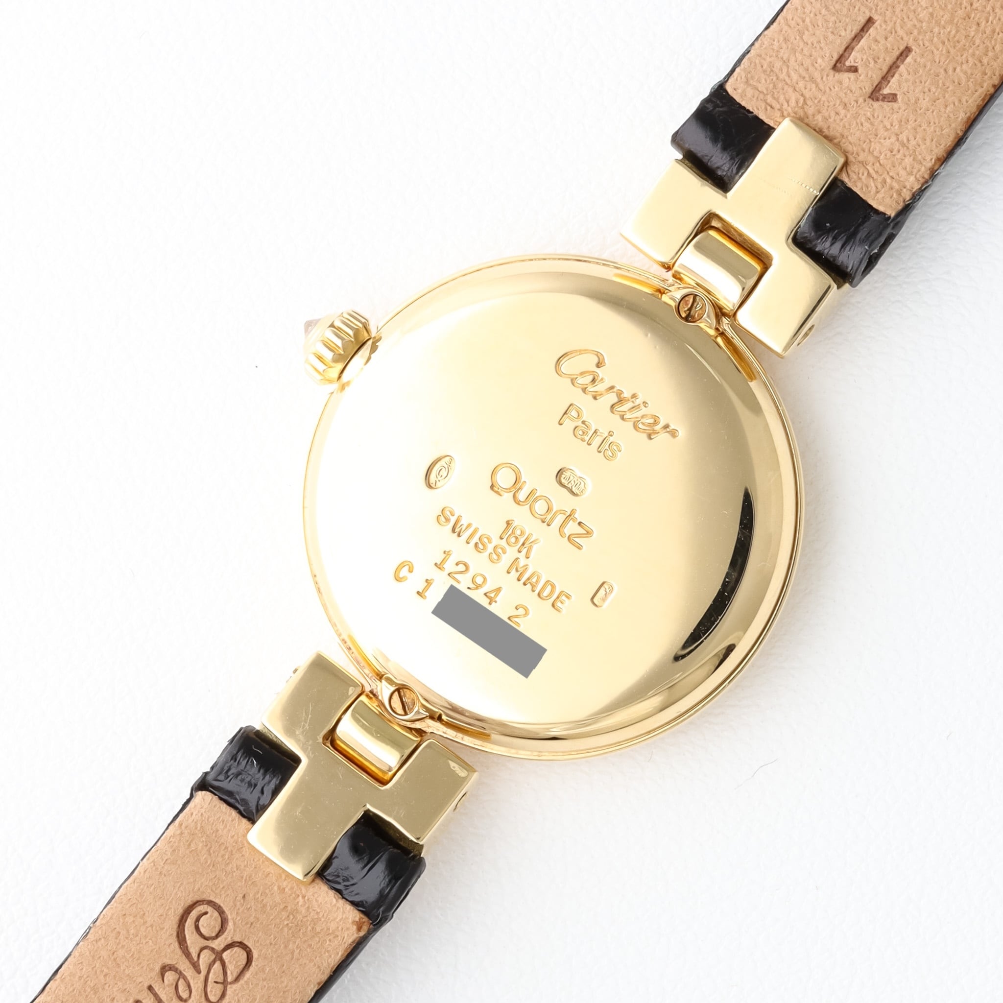 カルティエ ヴァンドーム SM 金無垢　ラグダイヤ  レザー