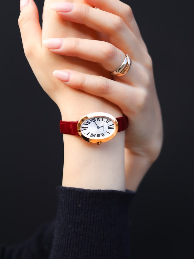 Cartier Baignoire Small Pink Gold Leather