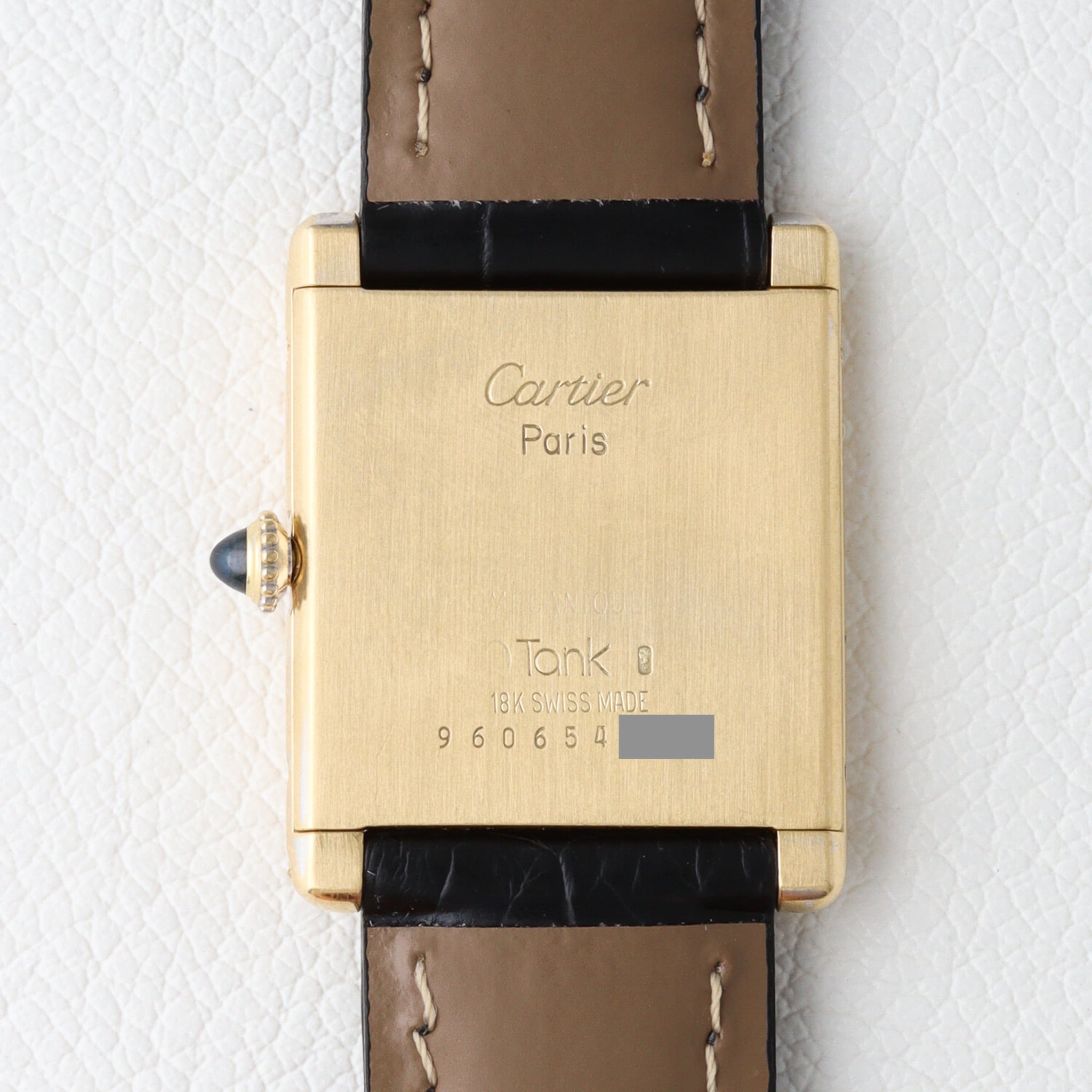 カルティエ タンクルイ LM エクストラフラット Swiss ギョーシェ ref.96065 クラックなし cal.21