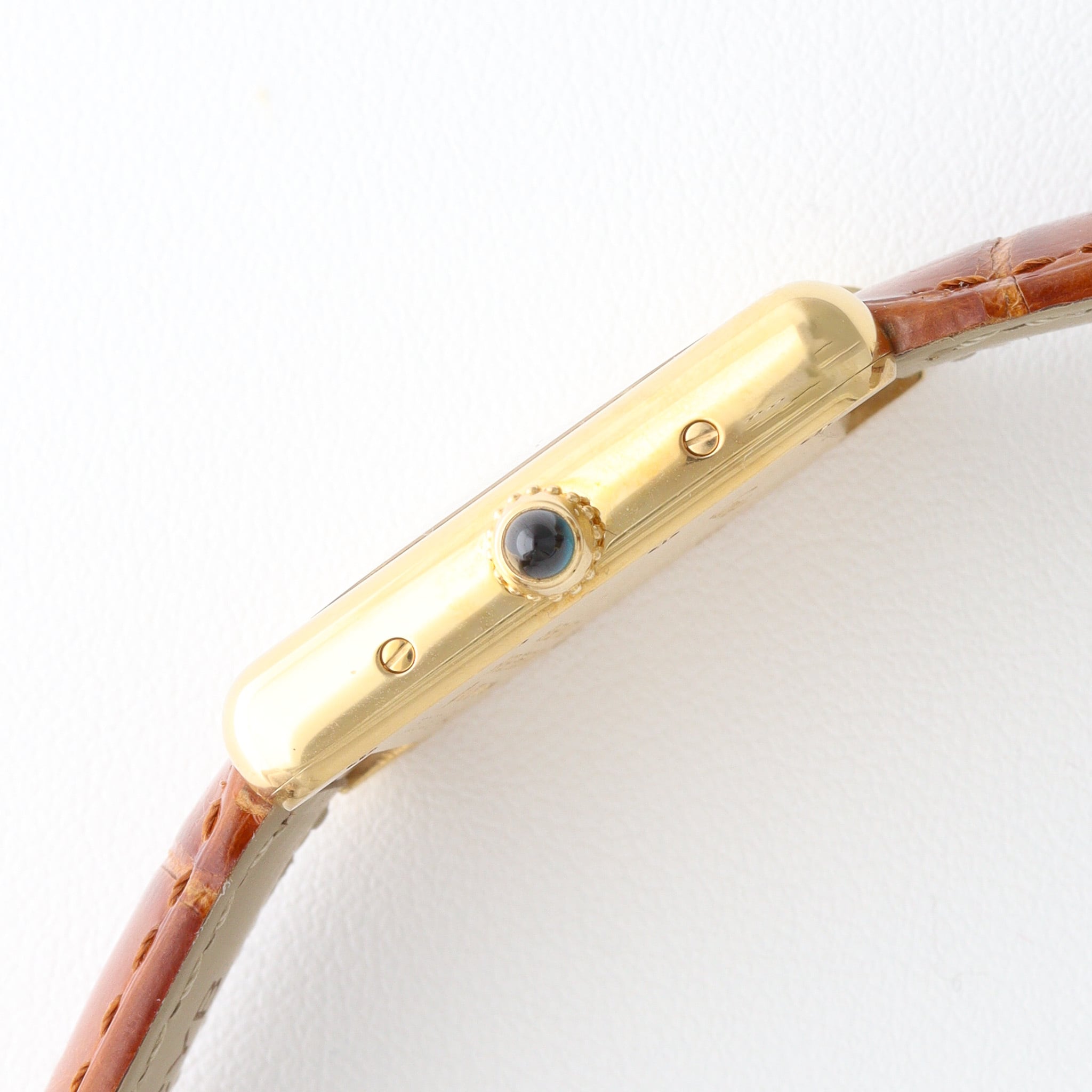 Tank Louis / SM / yellow gold / brown strap / タンクルイ