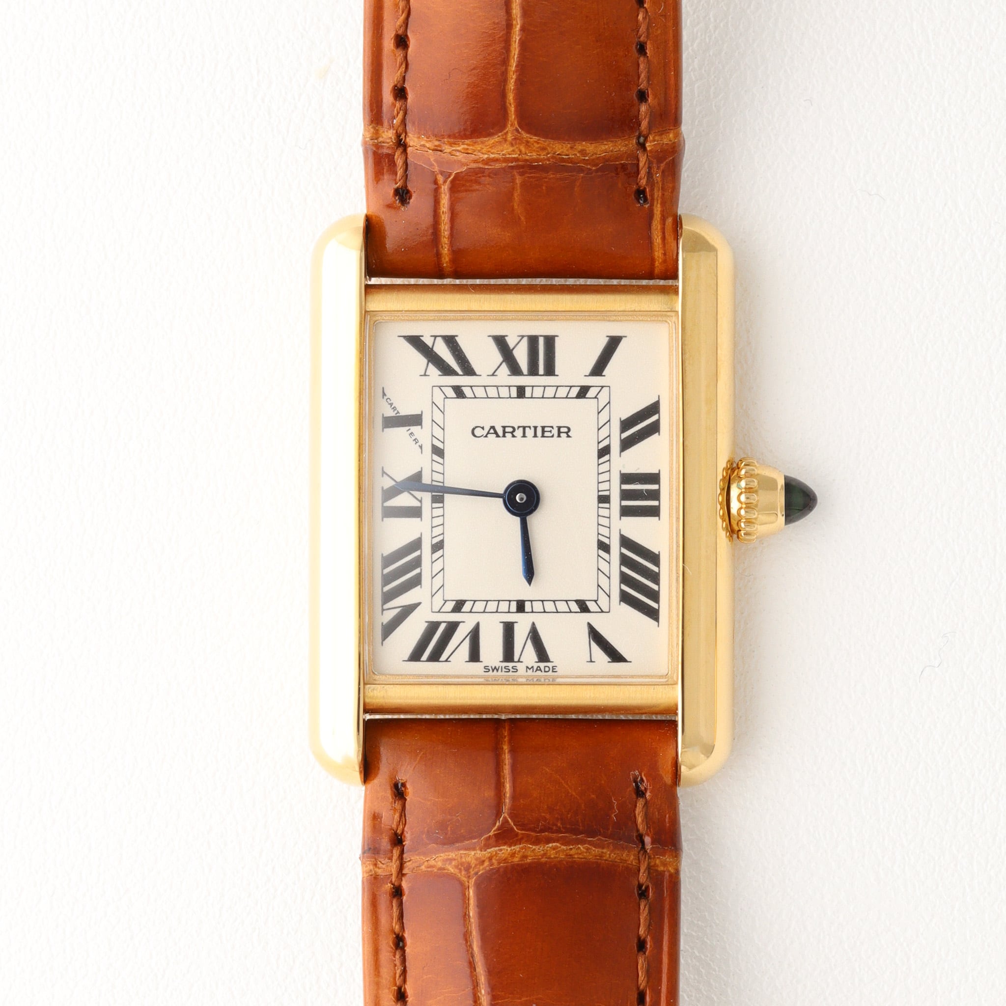Tank Louis / SM / yellow gold / brown strap / タンクルイ