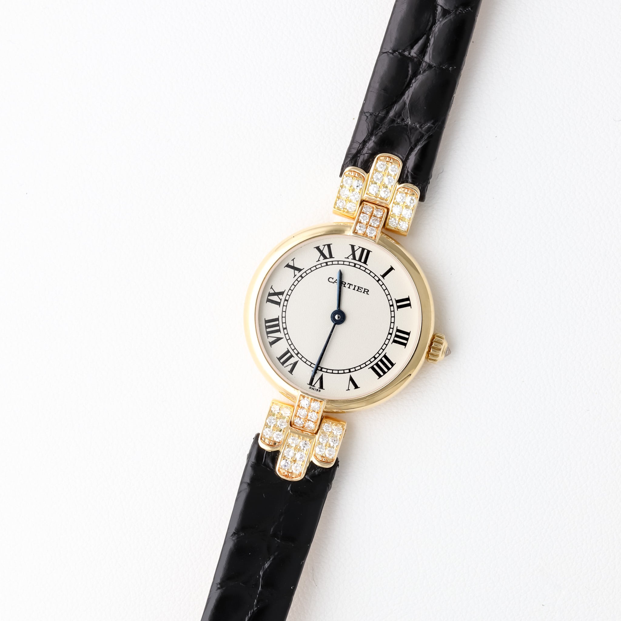 カルティエ ヴァンドーム SM 金無垢　ラグダイヤ  レザー