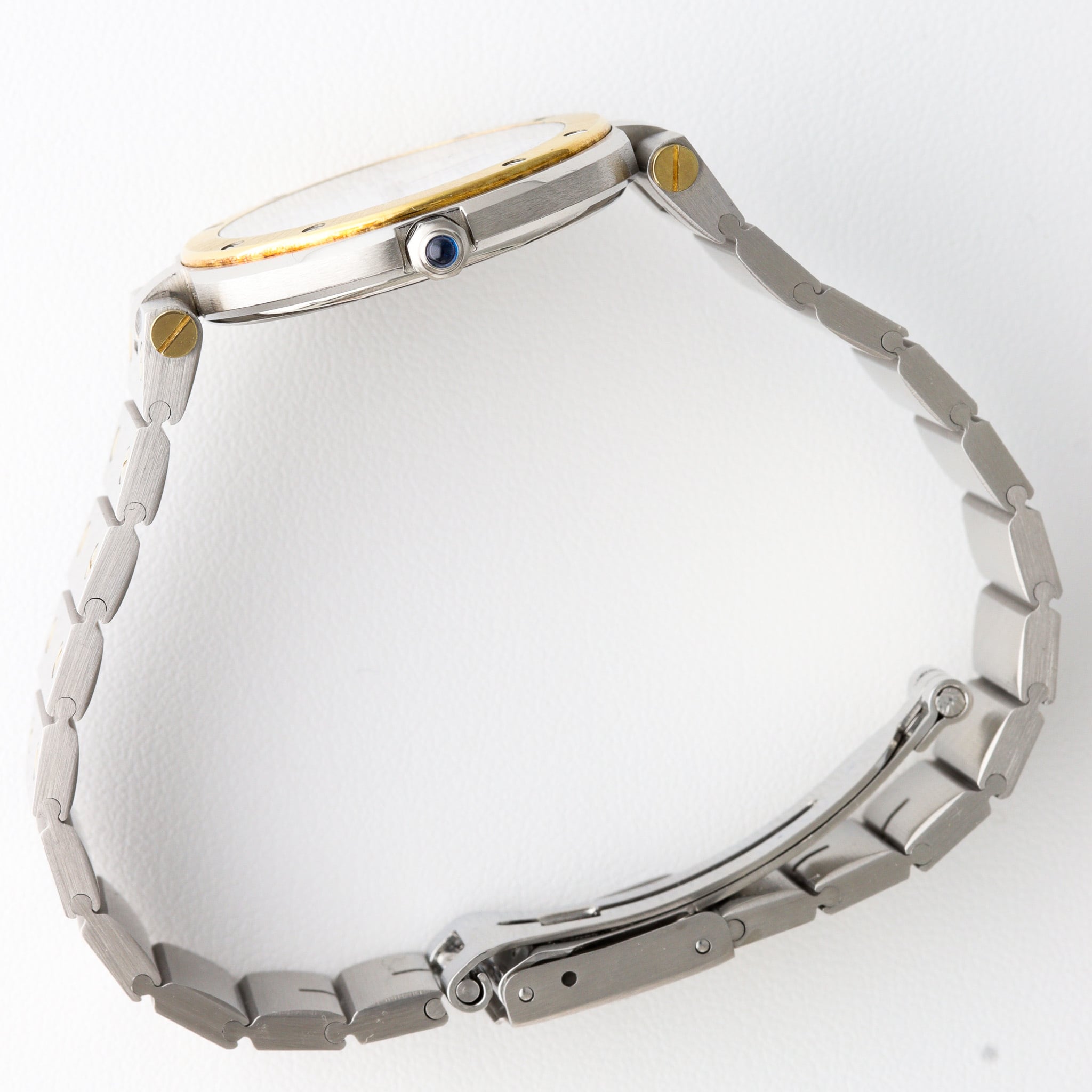 カルティエ サントスラウンド LM ブレスレット コンビ クオーツ　状態良