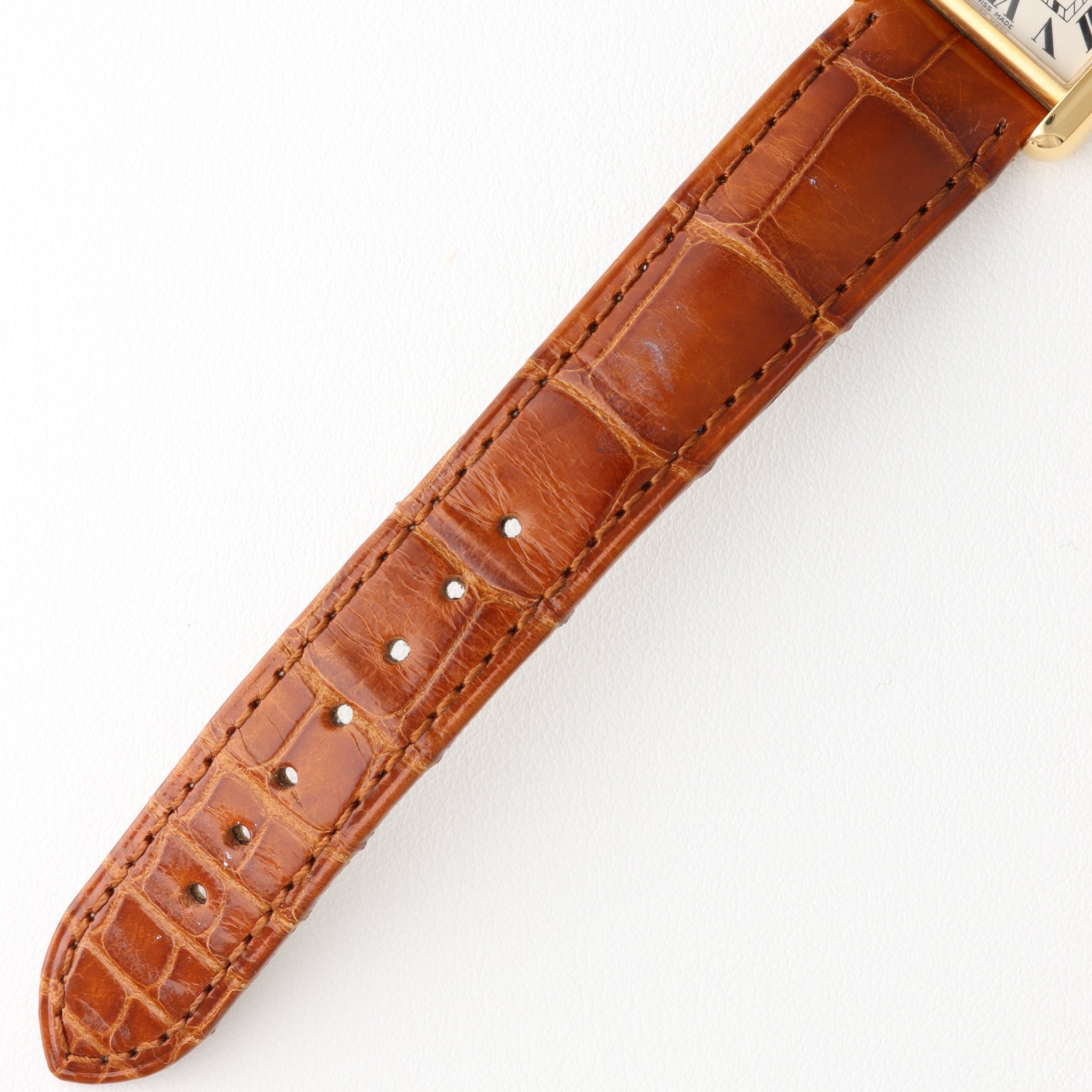 Tank Louis / SM / yellow gold / brown strap / タンクルイ
