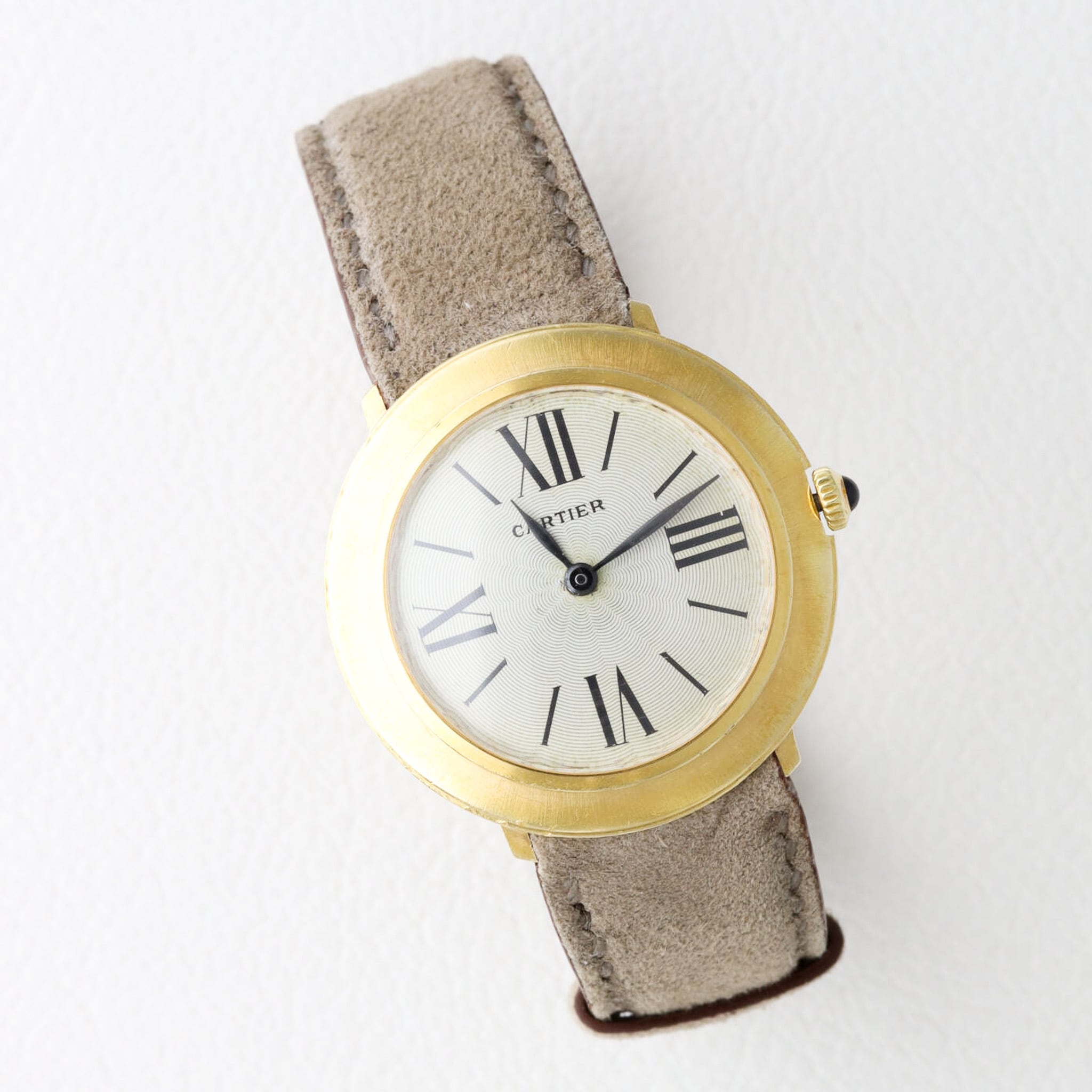 カルティエ ロンド ラウンドワイドベゼル 1970年代  手巻き Ref.7980