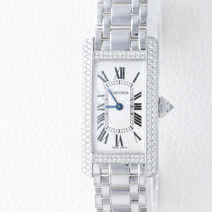 Cartier / Tank Americaine / SM / Quartz / White Gold / 純正ダイヤモンド / タンクアメリカン