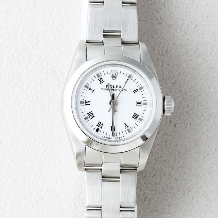 Rolex Oyster Perpetual with a white dial