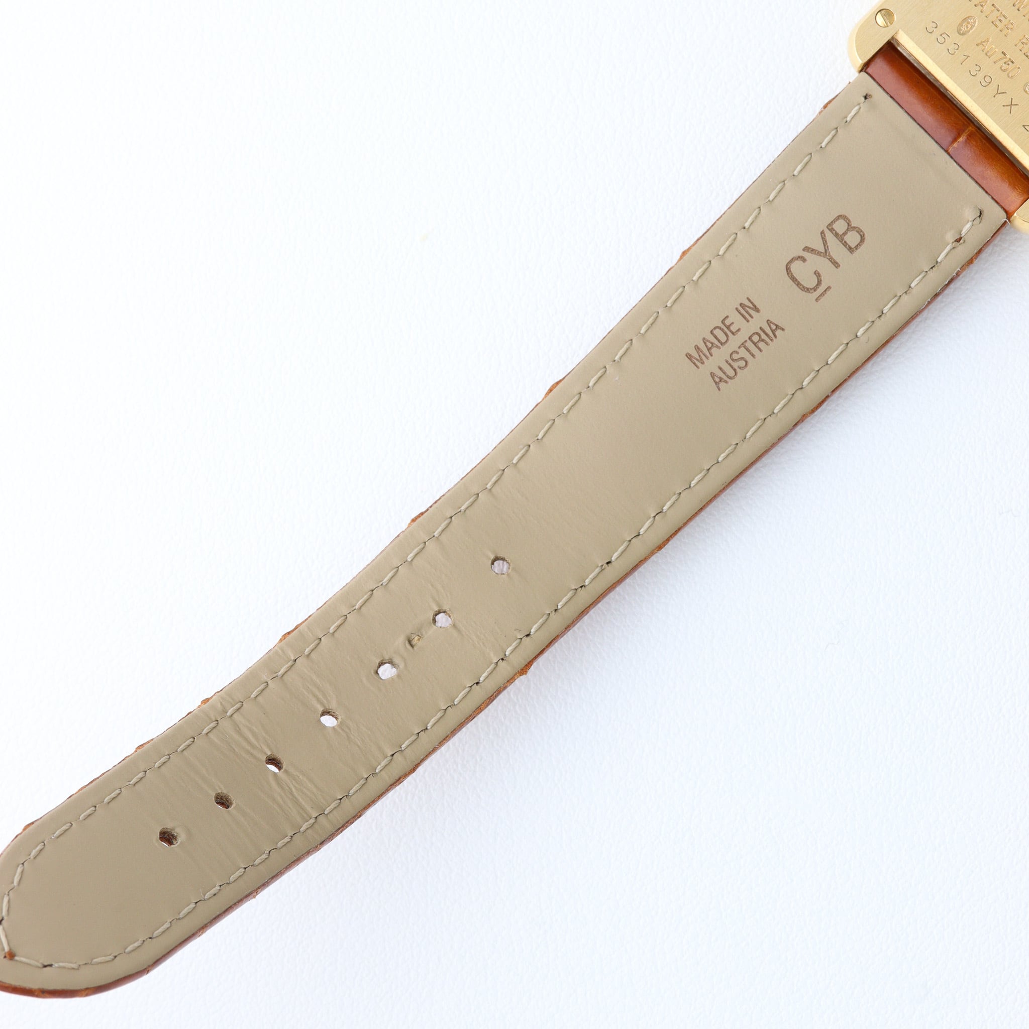 Tank Louis / SM / yellow gold / brown strap / タンクルイ