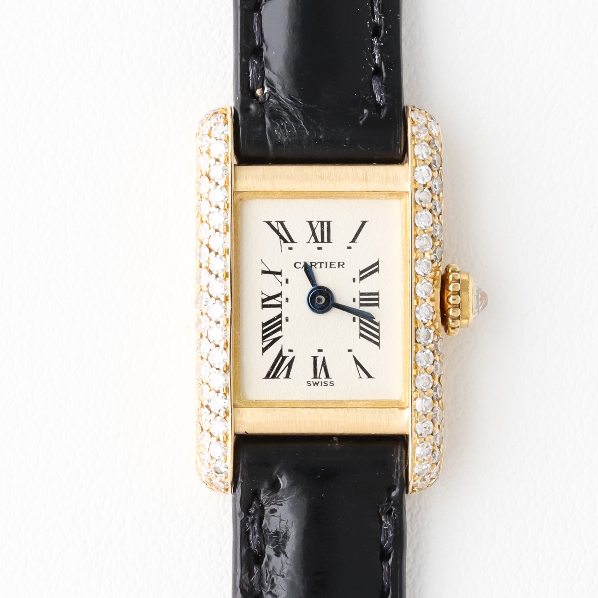 Tank Louis / Mini/ Diamond yellow gold / strap タンクルイ ミニ ダイヤ
