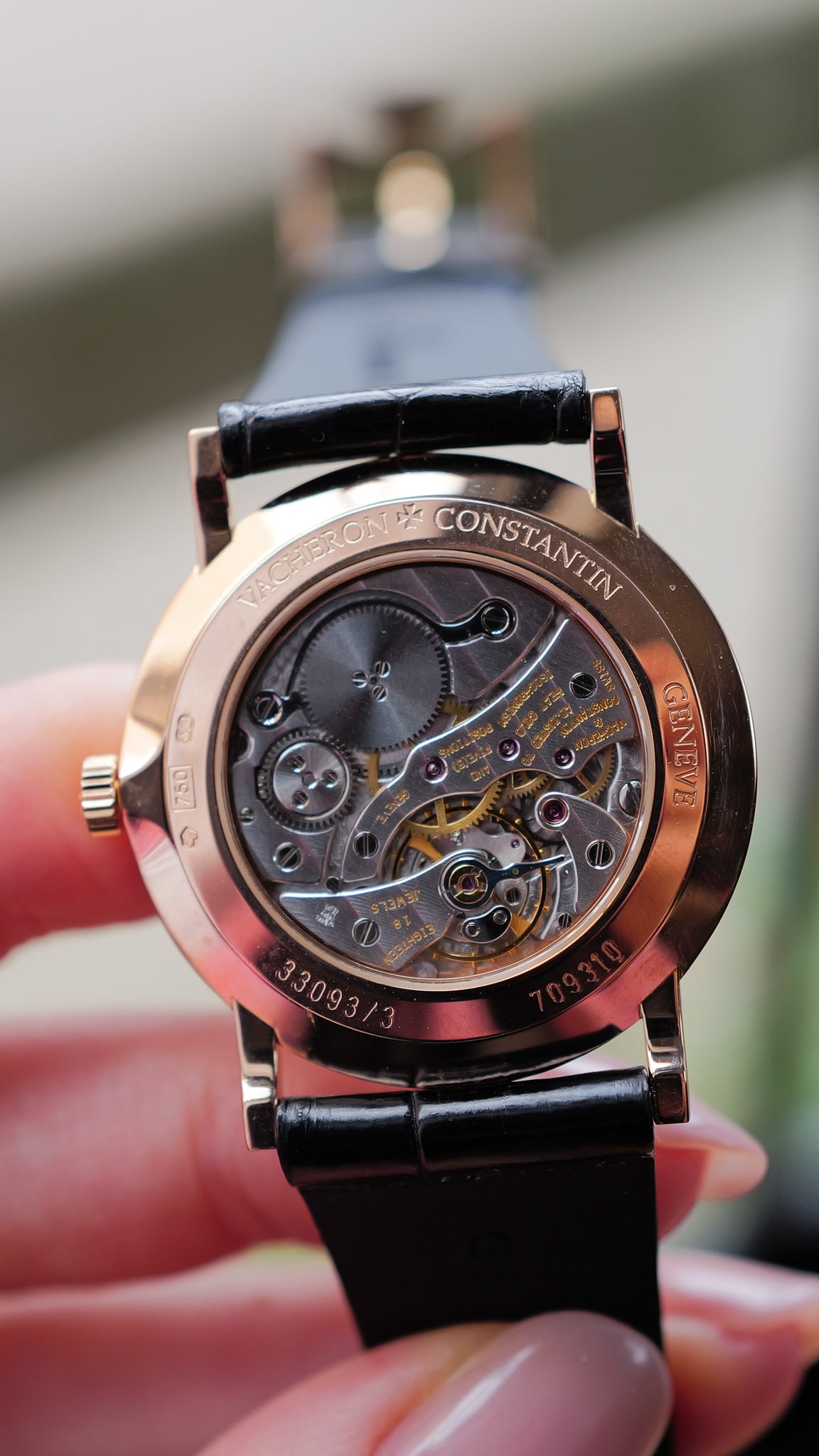 ヴァシュロンコンスタンタン パトリモニー エクストラフラット 33093/3 18KRG　裏スケ 手巻き