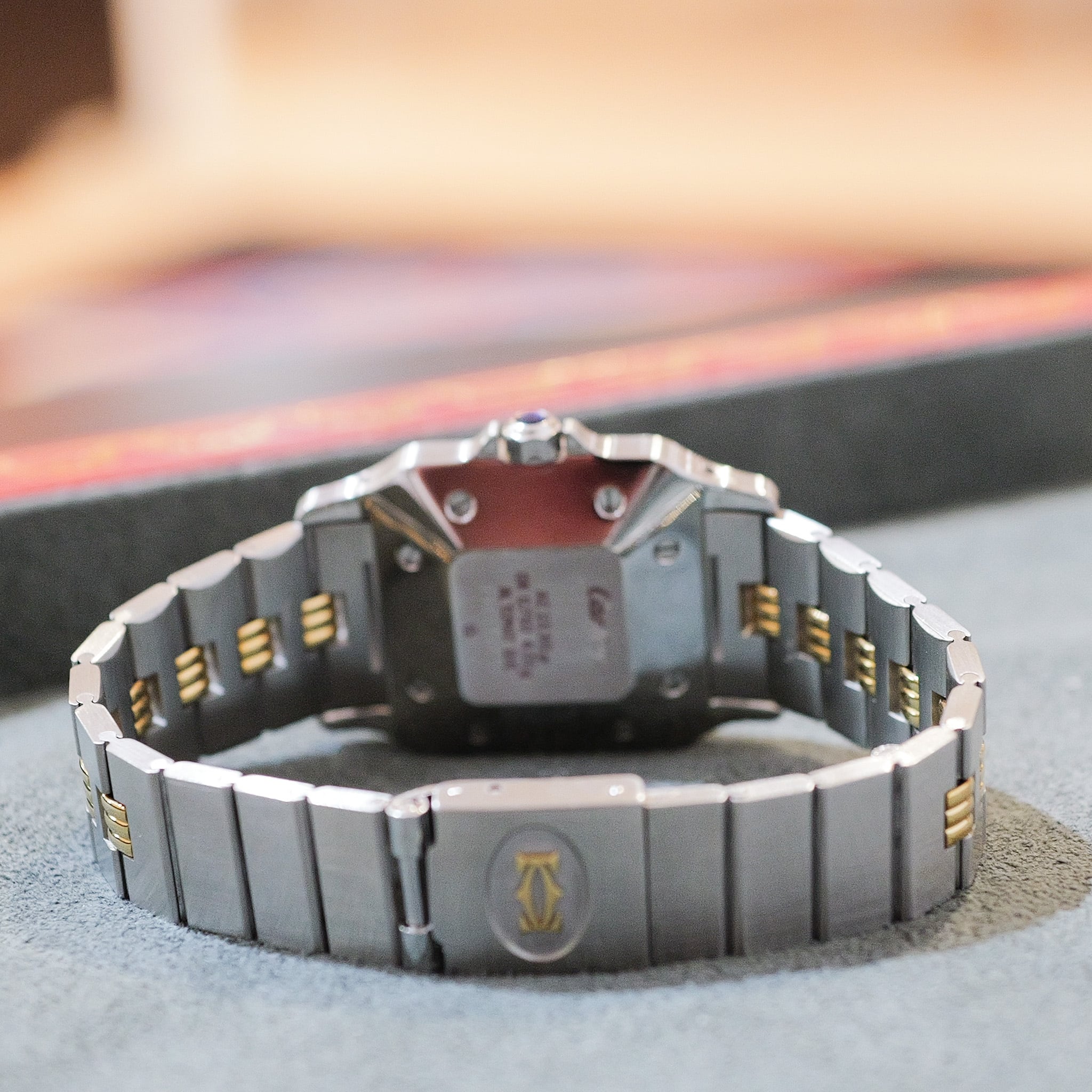 カルティエ サントスガルべ LM ゴドロン コンビ 自動巻き ref.2961 カレ