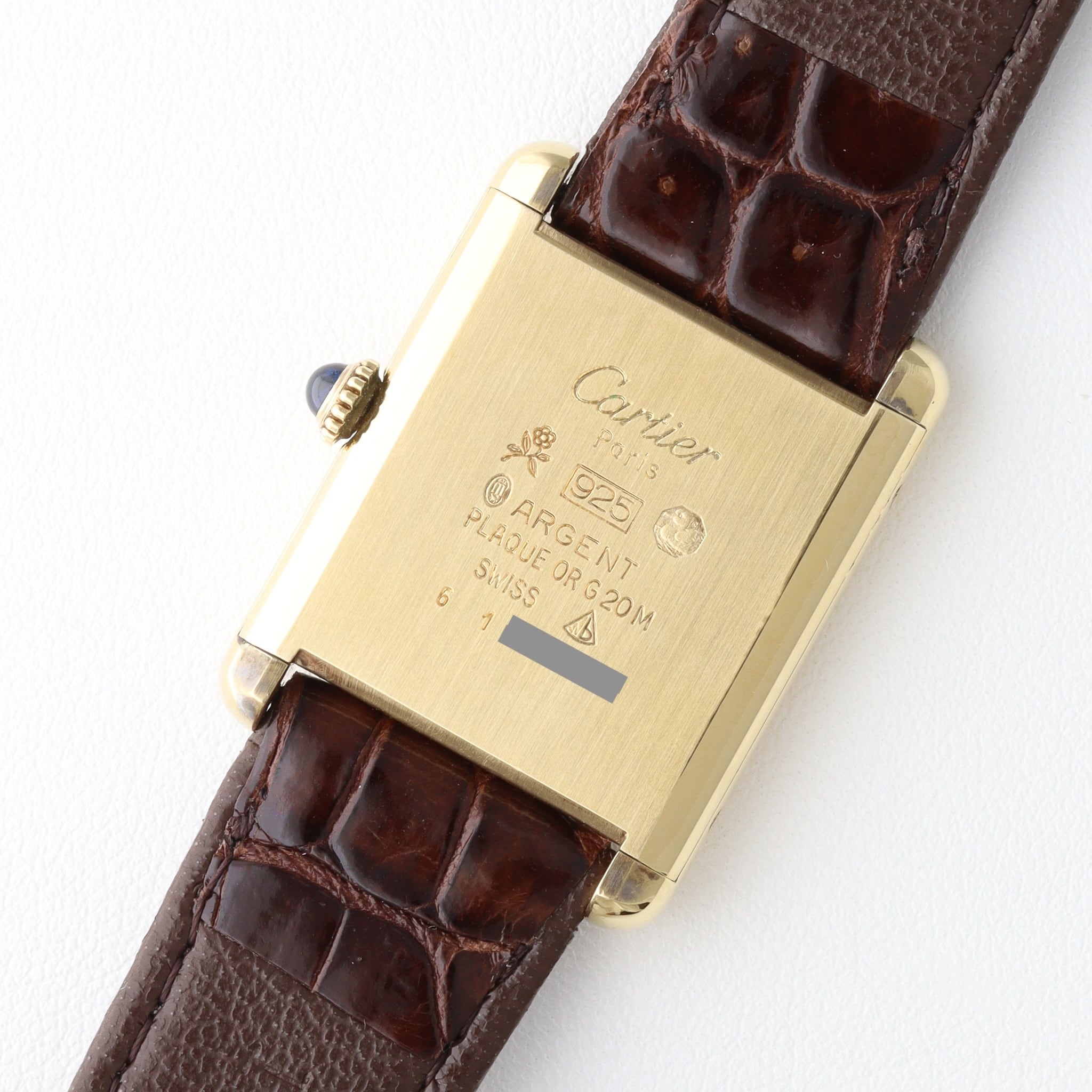 カルティエ マストタンク LM ウッドグラデーション文字盤 手巻き