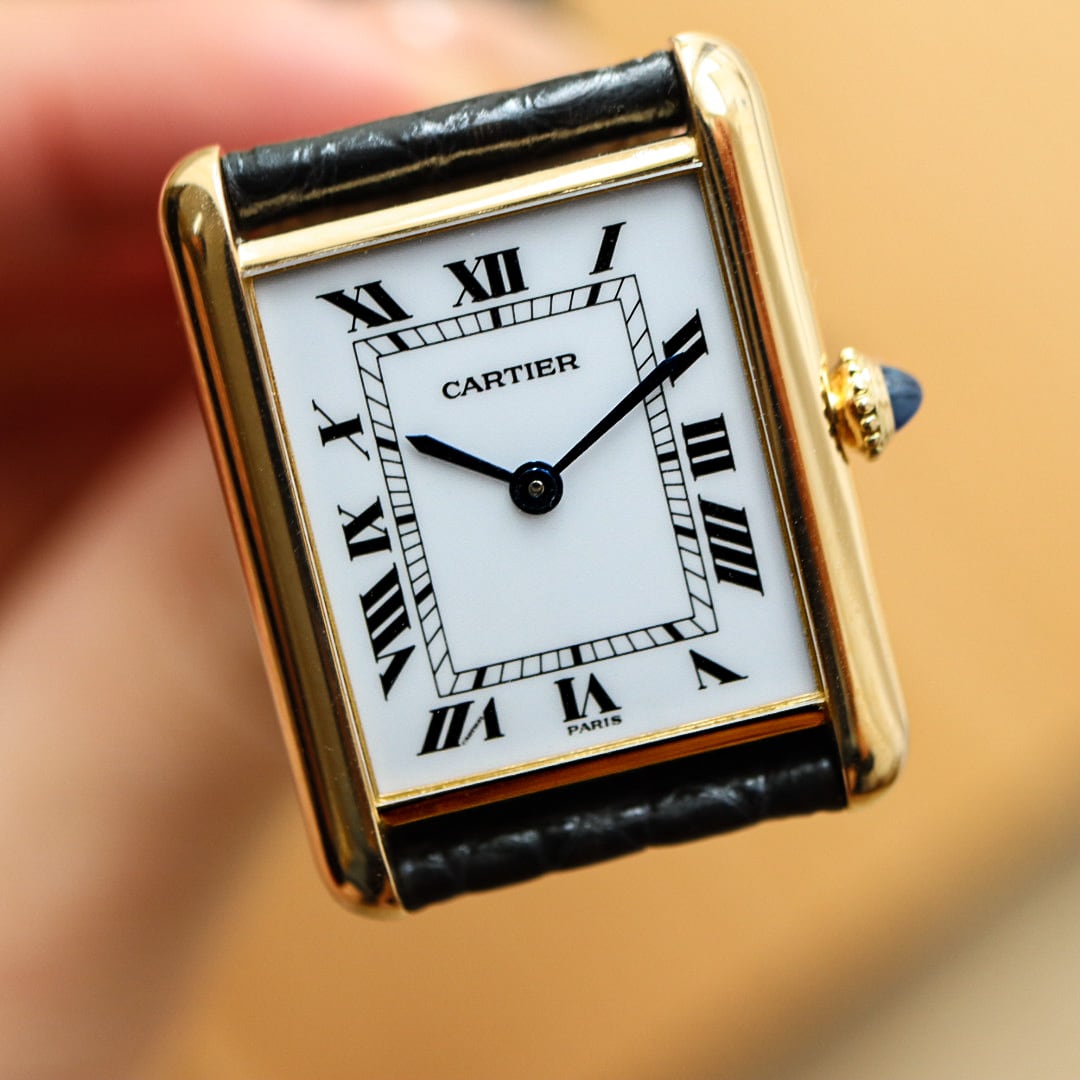 カルティエ タンクルイ LM 手巻き PARIS文字盤 コンプリートサービス済み